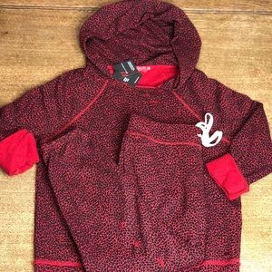 NWT n:PHILANTHROPY red/black animal print track suit sample - size small